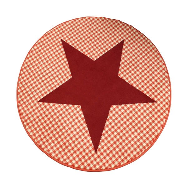Koberec City & Mix - červená hviezda, 140 cm