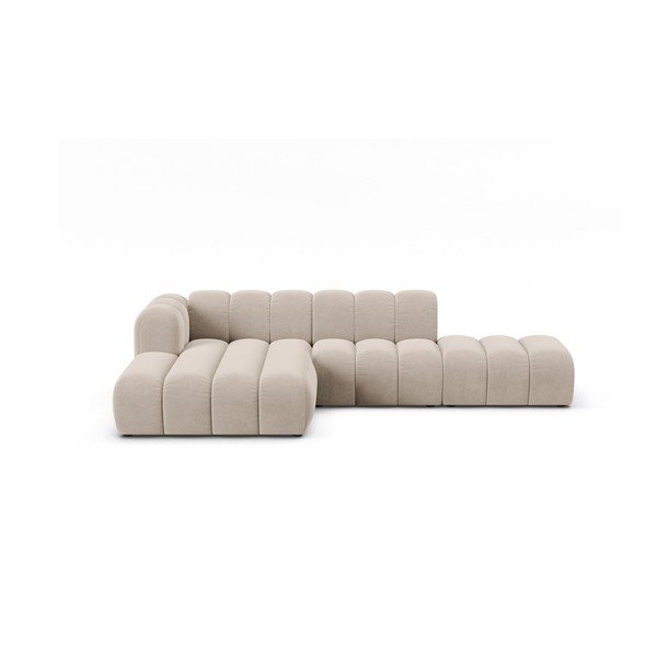 Béžová rohová pohovka (ľavý roh) Lupine – Micadoni Home