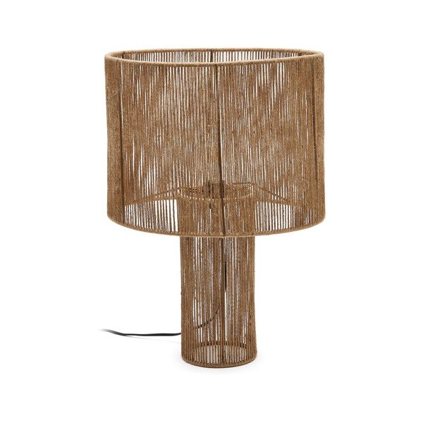 Stolová lampa v prírodnej farbe s tienidlom z juty (výška 54 cm) Pontos – Kave Home