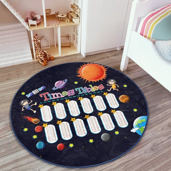 Čierny detský koberec ø 80 cm Comfort – Mila Home-image-3