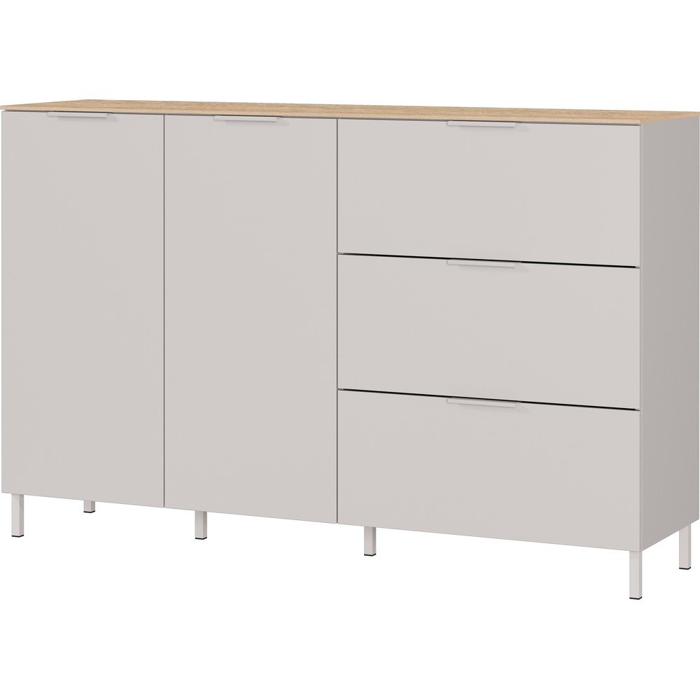 E-shop Krémová matná komoda 151x98x40 cm Savoca – Germania