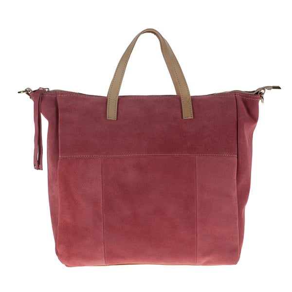 Ružová kožená kabelka Pitti Bags Judy