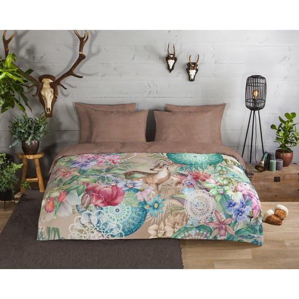 Hnedé flanelové obliečky na jednolôžko 140x200 cm - HIP-image-1