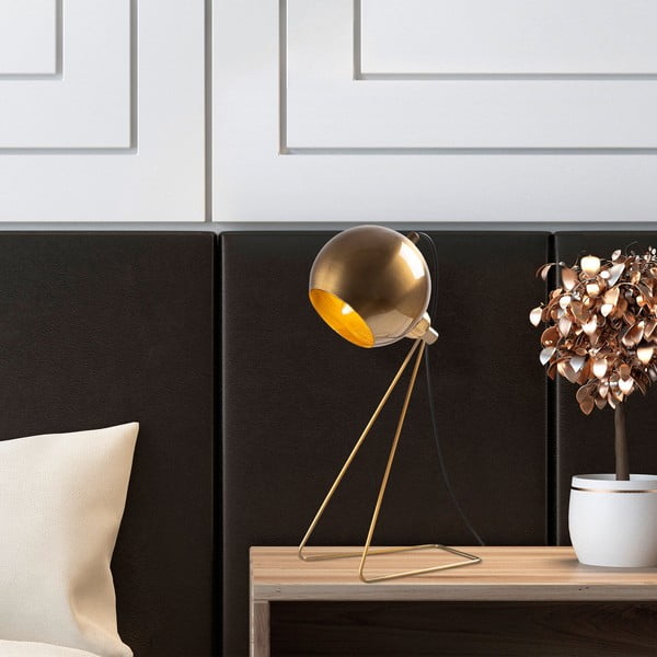 Stolová lampa v medenej farbe s kovovým tienidlom (výška  45 cm) Oala – Opviq lights-image-3