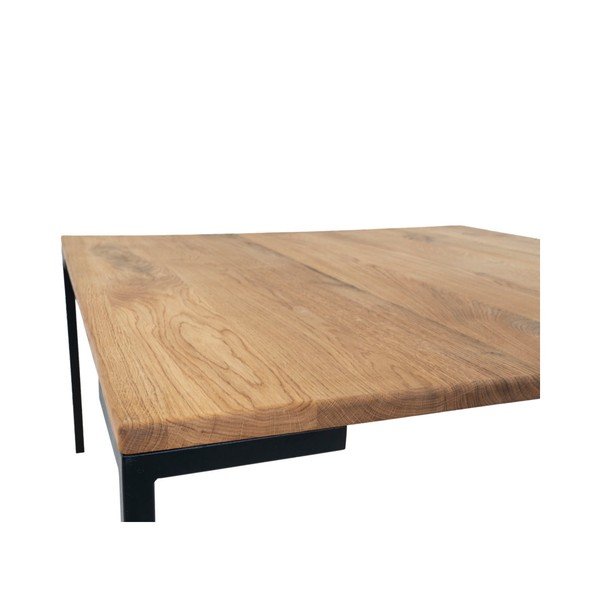 Čierny konferenčný stolík s doskou z dubového dreva House Nordic Lugano-image-2