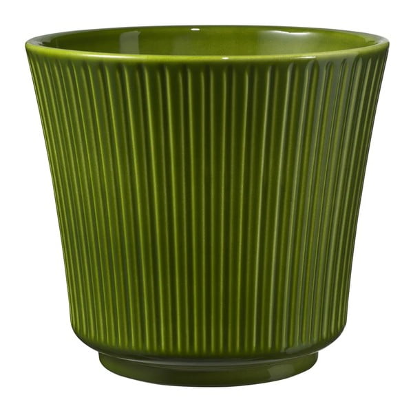 Zelený keramický kvetináč Big pots Gloss, ø 20 cm