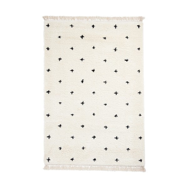Bielo-čierny koberec Think Rugs Boho Dots, 120 x 170 cm