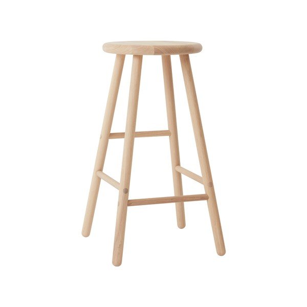 Barová stolička z dubového dreva v svetlo prírodnej farbe (výška sedadla 65 cm) Moto – OYOY Living Design