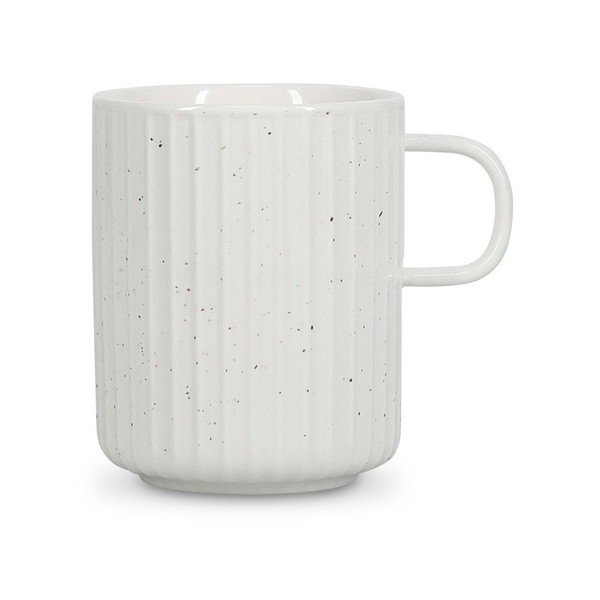 Biely hrnček z kostného porcelánu 410 ml Ora Gloss – Salt&Pepper