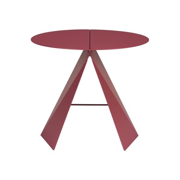 Kovový okrúhly odkladací stolík 45x46 cm Foldy – Zuiver