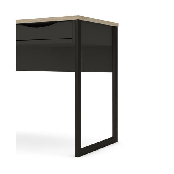 Čierny pracovný stôl Tvilum Function Plus, 130 x 48 cm-image-4
