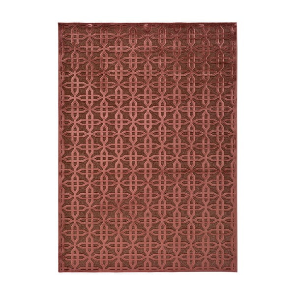 Červený koberec z viskózy Universal Margot Copper, 60 x 110 cm