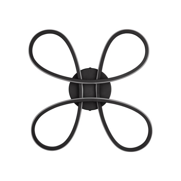 Čierne LED stropné svietidlo 40x40 cm Fly – Trio-image-4