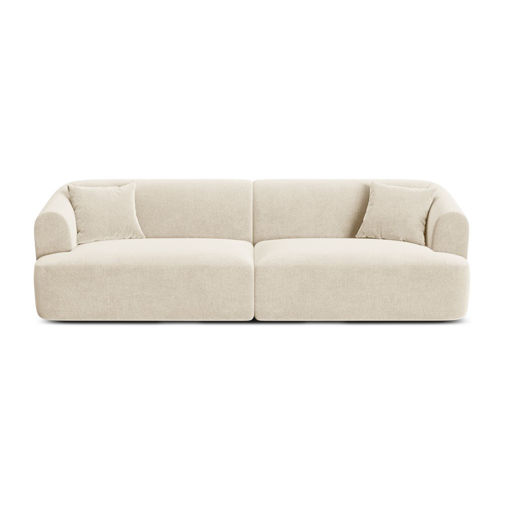 Béžová zamatová pohovka 255 cm Campi – Cosmopolitan Design