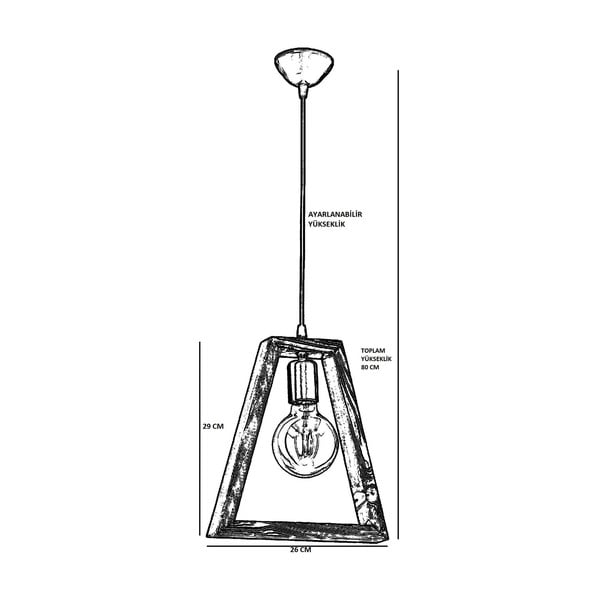 Závesné svietidlo z hrabového dreva Geometrik Triangle-image-2