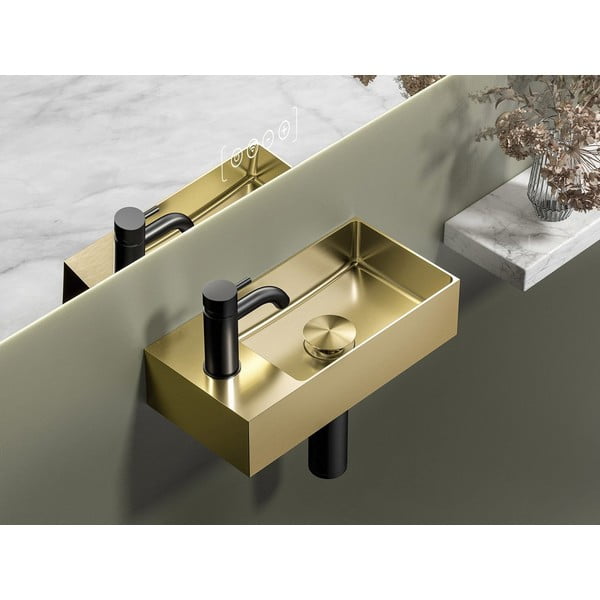 Antikoro umývadlo v zlatej farbe 36,5x18 cm Aurum – Sapho-image-1