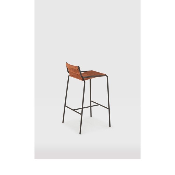 Terakotová kovová barová stolička (výška sedadla 65 cm) Emily – Marckeric-image-1