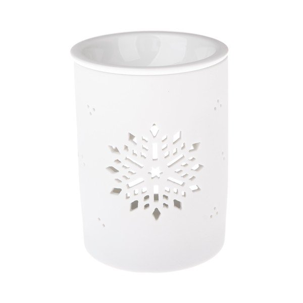 Biela porcelánová aromalampa Dakls, výška 12,2 cm