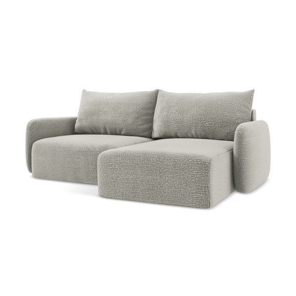 Svetlosivá rozkladacia/s úložným priestorom rohová pohovka (pravý roh) Kalena – Makamii-image-1