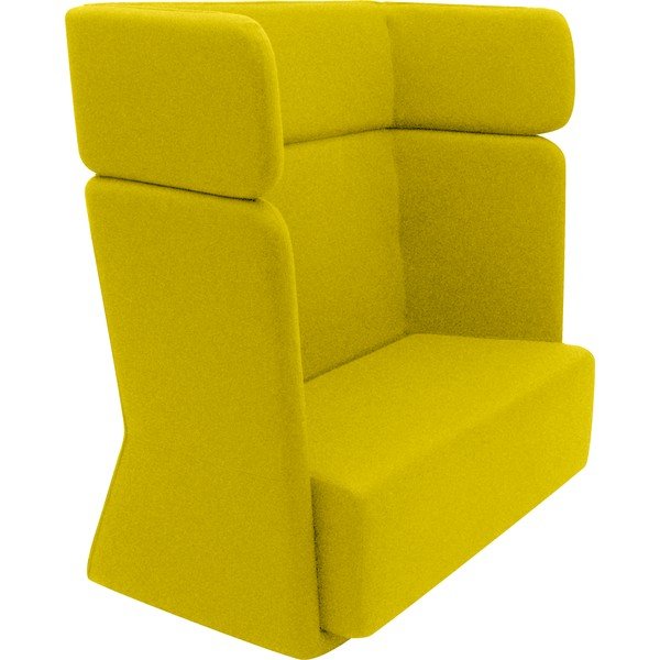 Žlté kreslo Softline Basket Felt Melange Yellow-image-2