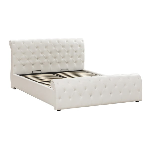 Čalúnená posteľ Matr 160x180 cm, biela