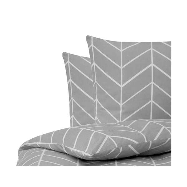 Sivé flanelové obliečky na dvojlôžko Westwing Collection Yule, 200 x 200 cm-image-2