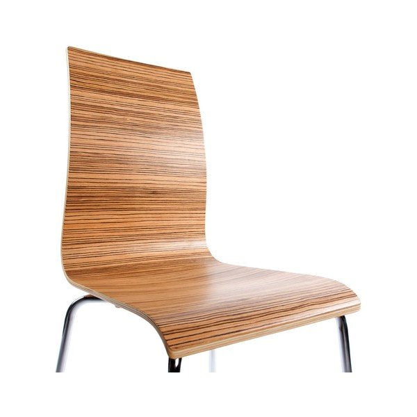 Jedálenský stolička so sedadlom v dekóre svetlého dreva Kokoon Classic Zebrano-image-3