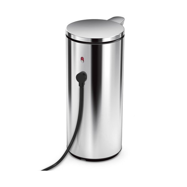Bezdotykový oceľový dávkovač mydla v lesklej striebornej farbe 266 ml – simplehuman-image-2