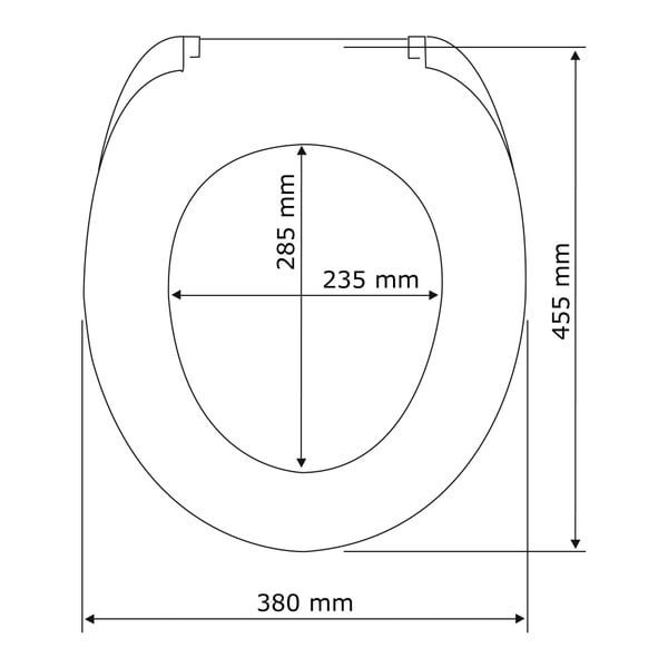 WC sedadlo s jednoduchým zatváraním Wenko Astera, 45,5 × 38 cm-image-3