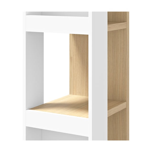 Biela knižnica v dekore duba 40x188 cm Ella - TemaHome-image-4