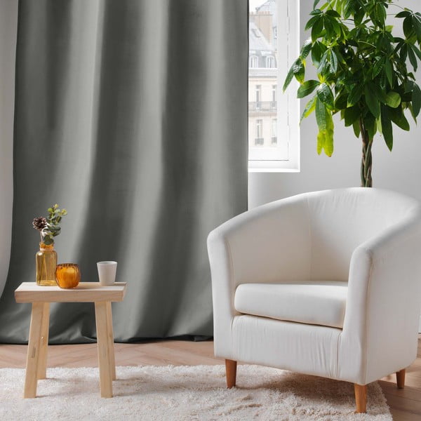 Sivý termo záves z mikrovlákna 135x260 cm Micropolar – douceur d'intérieur-image-4