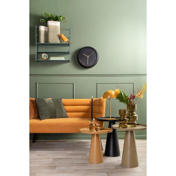 Horčicovožltý kovový odkladací stolík Leitmotiv Force, výška 37,5 cm-image-4