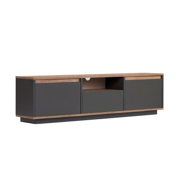 Antracitový TV stolík 160x42x30 cm Sentinel – Kalune Design