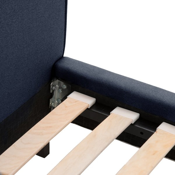 Modrá posteľ s čiernymi nohami Vivonita Kent, 160 × 200 cm-image-4