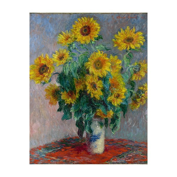 Obraz Claude Monet - Bouquet of Sunflowers , 70x55 cm