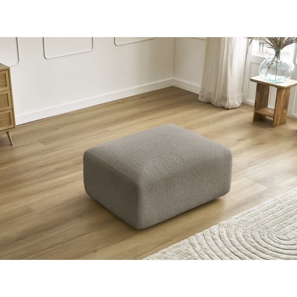 Sivohnedá podnožka z textílie bouclé Tina – Bobochic Paris-image-4