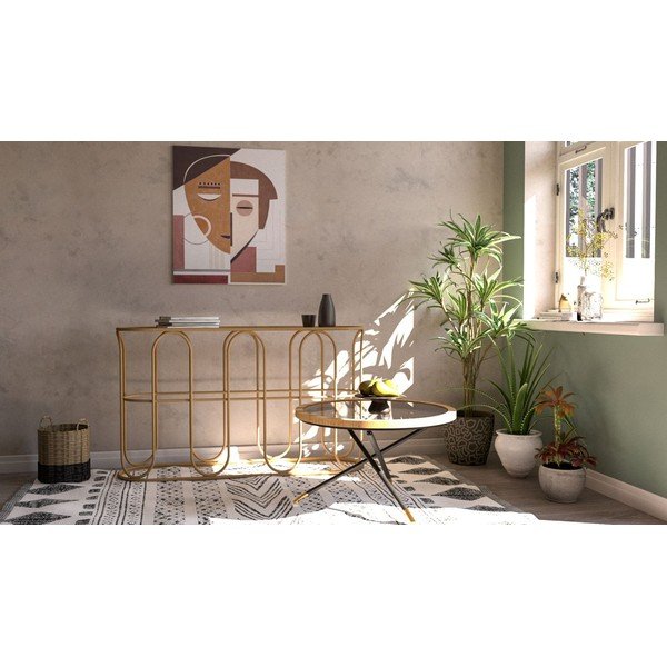 Ratanový konzolový stolík v prírodnej farbe 32x110 cm Samui – Mauro Ferretti-image-1