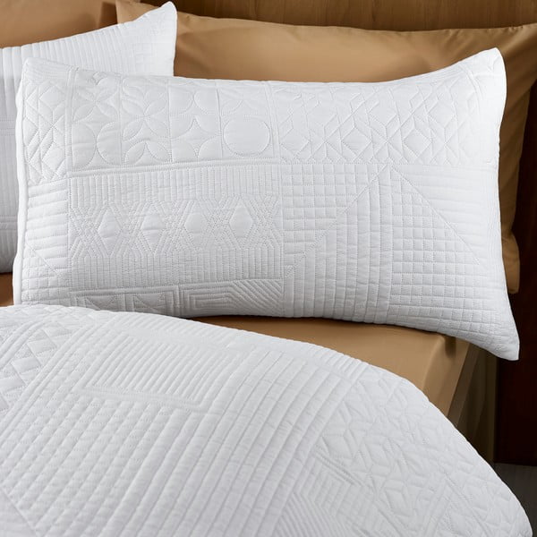 Biele obliečky na jednolôžko 135x200 cm Folkstone Geo – Catherine Lansfield-image-2