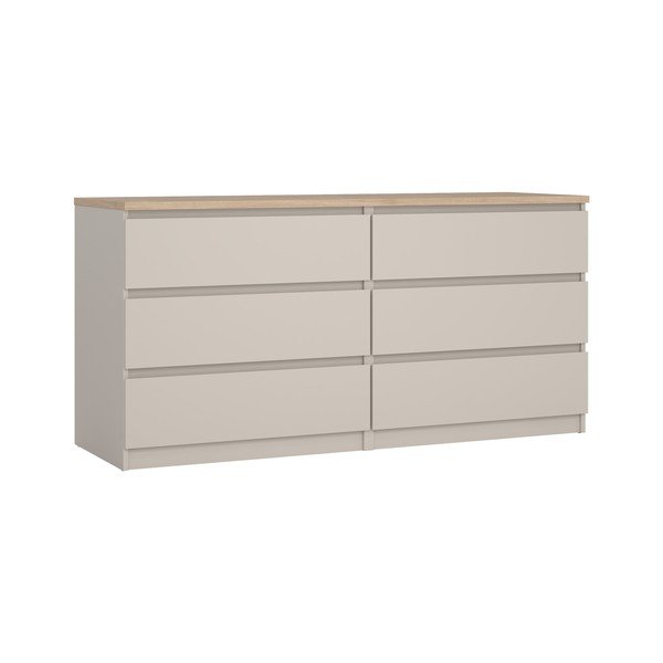 Krémovobiela komoda 154x76x50 cm Naia – Tvilum