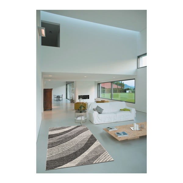 Sivý koberec Webtappeti Intarsio Wave, 120 × 170 cm