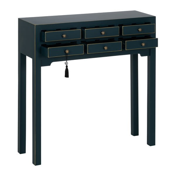 Modrý konzolový stolík 26x85 cm Diana – Ixia-image-3