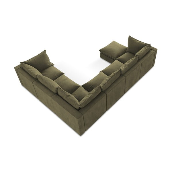Khaki rohová pohovka (pravý roh/do tvaru "U") Manao – Makamii-image-3