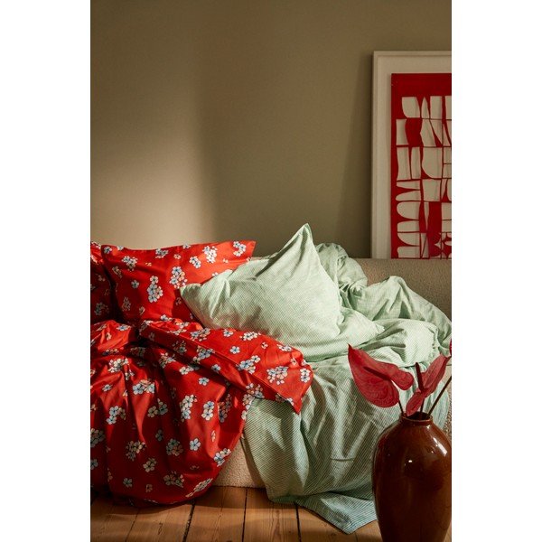 Predĺžené obliečky na dvojlôžko z bavlneného saténu v tehlovej farbe 200x220 cm Grand Pleasantly - JUNA-image-4