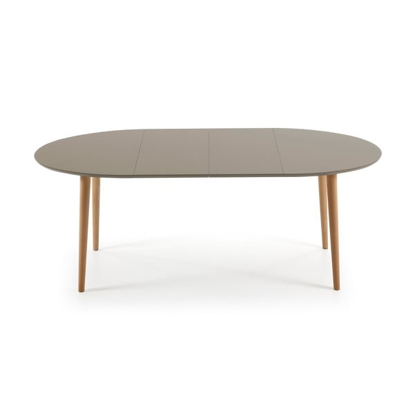 Rozkladací jedálenský stôl z bukového dreva Kave Home Oakland, 120 x 90 cm-image-3