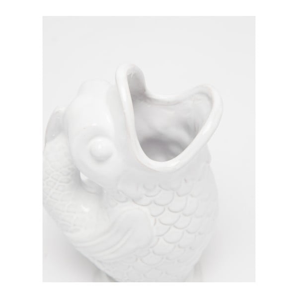 Biela ručne vyrobená váza Velvet Atelier Pez-image-1