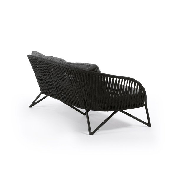 Čierna záhradná pohovka Kave Home Branzie-image-4