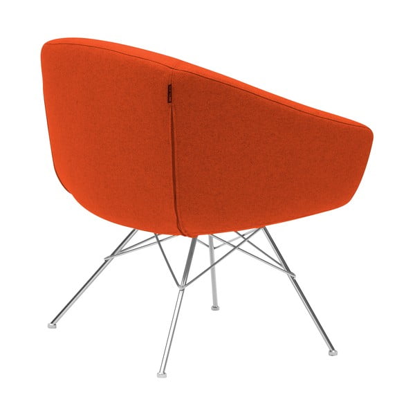 Oranžové kreslo Softline Aiko Felt Mandarin-image-2