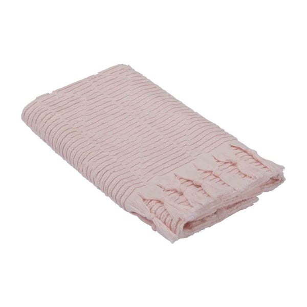 Ružový uterák z bavlny Bella Maison Tassel, 30 × 50 cm