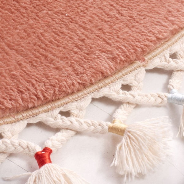 Hnedá kúpeľňová predložka ø 80 cm Tuft – Foutastic-image-4