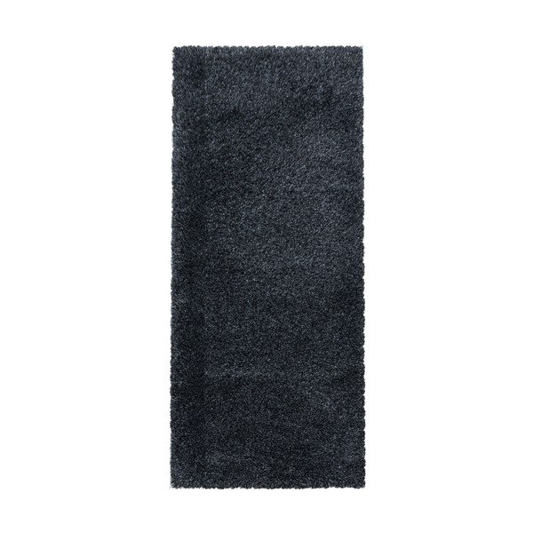 Antracitový behúň 80x250 cm Fluffy – Ayyildiz Carpets